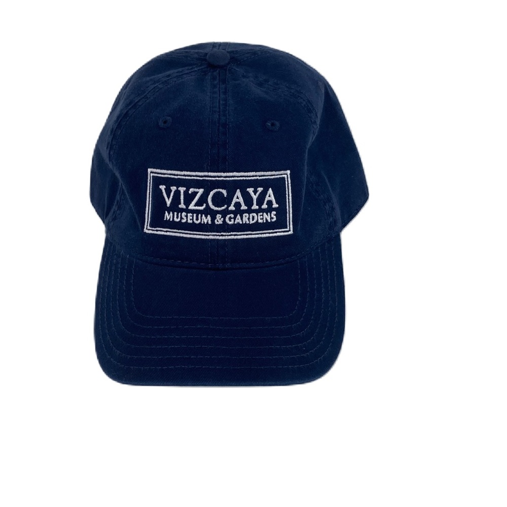 VIZCAYA Museum and Garden  snap back Navy and white hat
